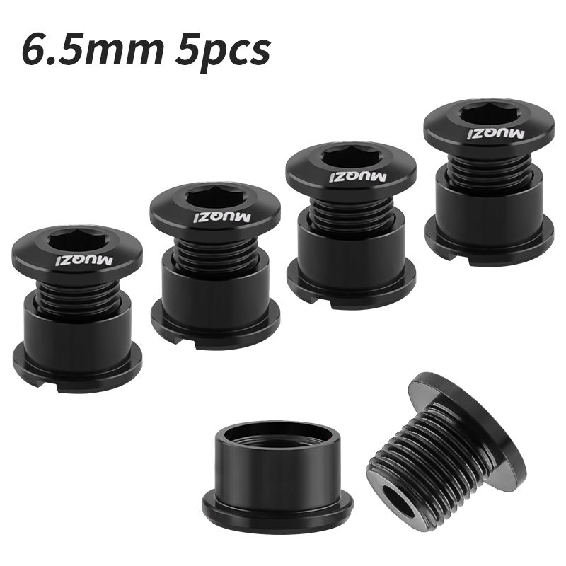 MUQZI 4/5PCS Kettingblad Bouten Enkele Dubbele Kettingblad Schroeven Mountain Road MTB Crank Bouten 6.5/8.5mm: Beige