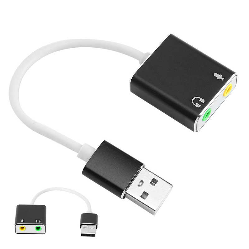 USB Sound Card Independent Sound Card Aluminium Alloy For Win2000/ WinXP/7/8 / Win3003 System