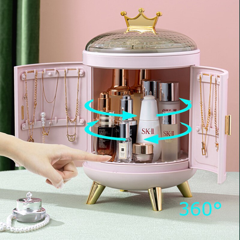 Luxus Dreh Schmuck Lagerung Kasten Haushalt Ohrringe Halskette Anzeige Stand Hohe Kapazität retro Bildschirm Schmuck Organizer fallen