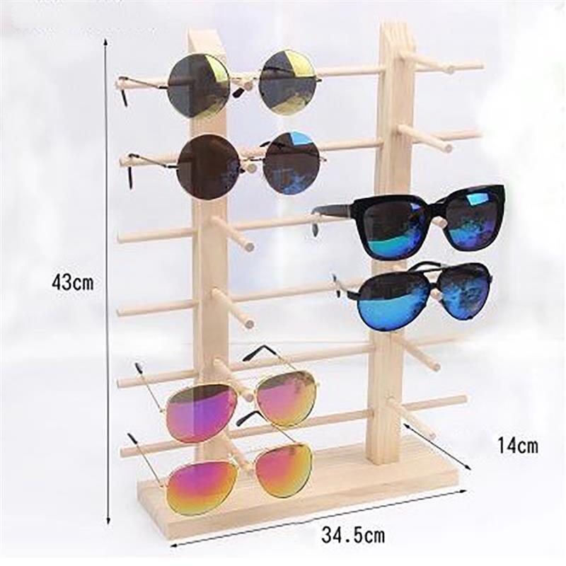 Multi Layers Wood Sunglass Display Rack Shelf Eyeglasses Show Stand Jewelry Holder for Multi Pairs Glasses Showcase