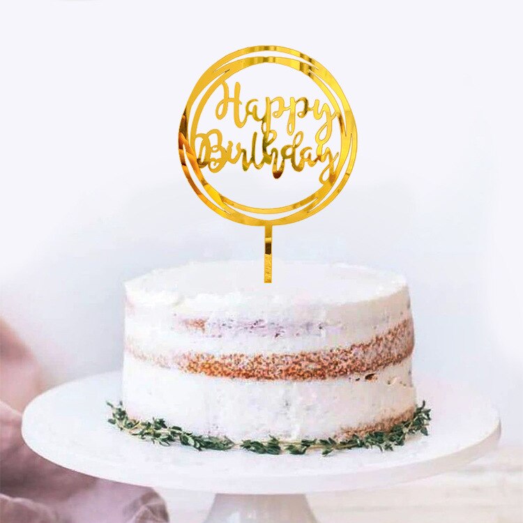 Krone gratulerer med dagen kake topper kake innlegg dekorere rekvisita akryl rosa måke topper cupcak flagg bursdagsfest dekorasjon: måke 2