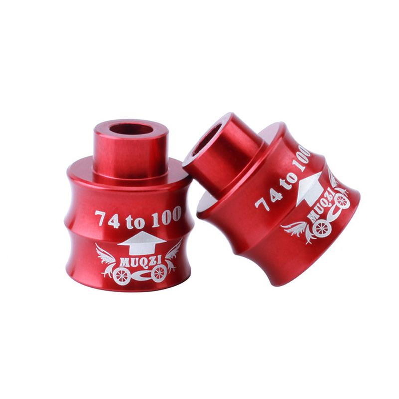 MUQZI 1 Pair Bicycle Hub Extension Seat 74mm To 100mm Front Fork Hubs Adapter Converter MTB Road Bike Parts
