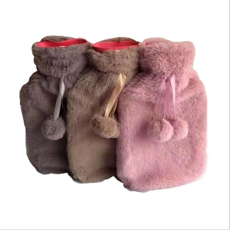 Grote Rubberen Warmwaterkruik Faux Fur Met Cover Pluche Zak Winter Warm Au