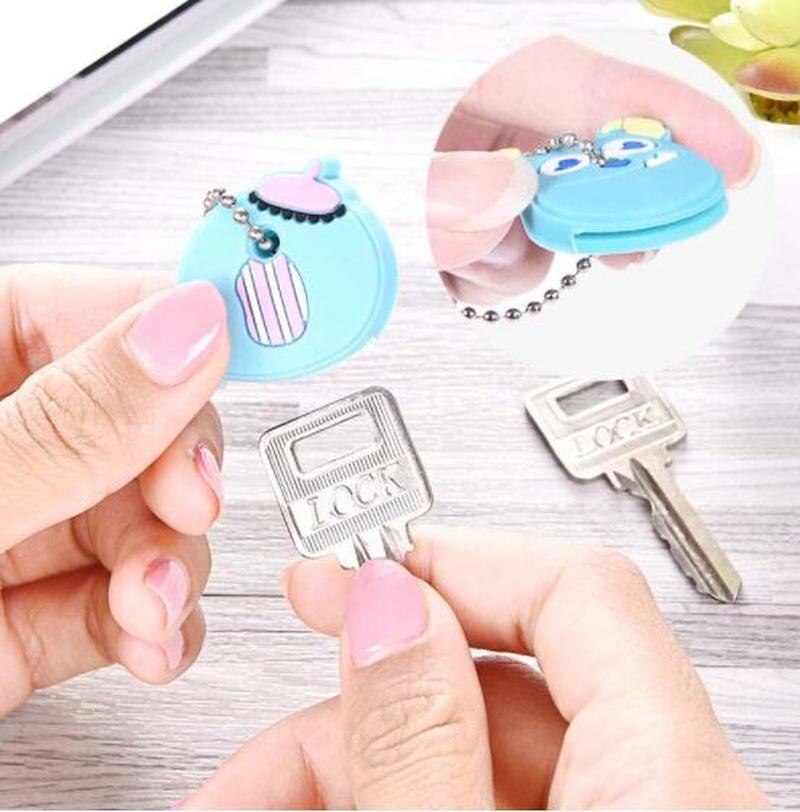 2 PCS Animal Silicon Key Caps Covers Keys Keychain Case Shell Novelty Item Figurines For key Control Dust Cover Keychain Decor