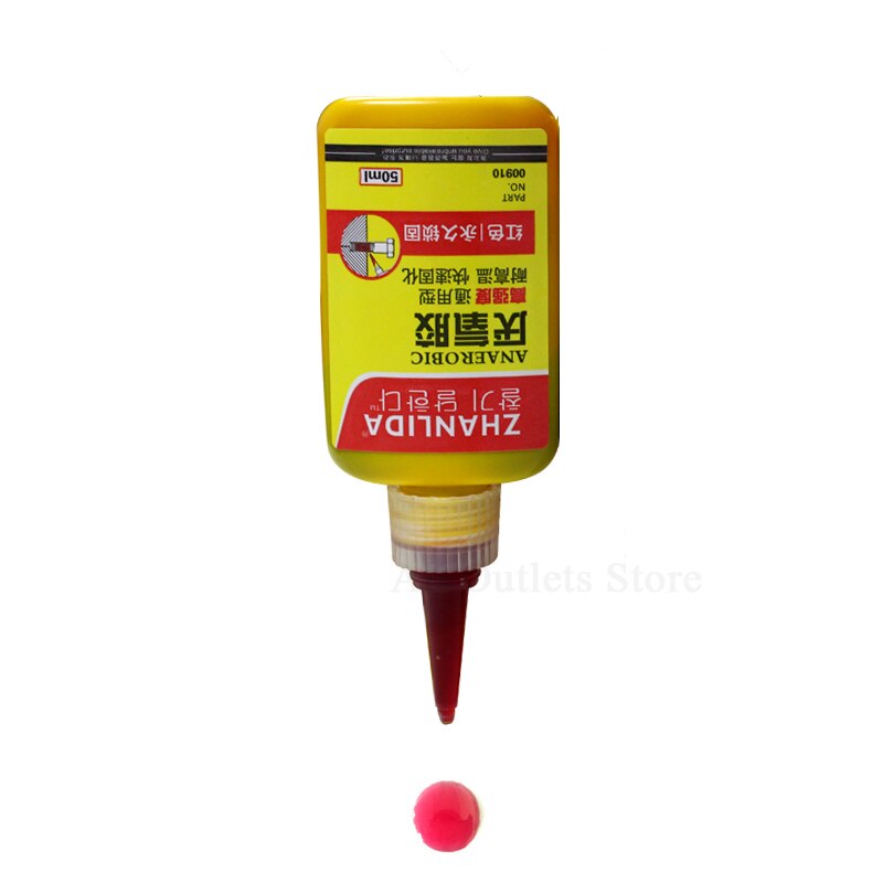 50ml Screw Glue Sealing Anti-Corrosion Thread Anti-Pressure Blue red Green Glue Anaerobic Screw Lock Anaerobic Adhesive: Red permanent lock