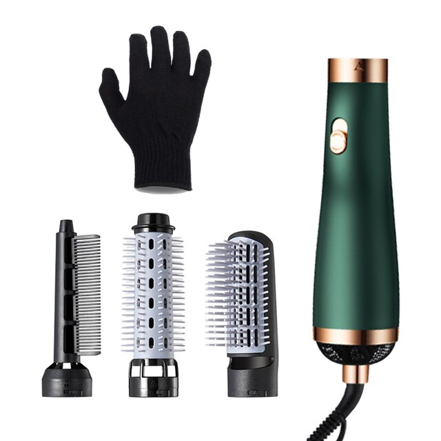 3 w 1 jonowa suszarka do włosów szczotka Volumizer gorący rozpylacz 3 tryby grzebień prostujący włosy lokówki suszarka do włosów szczotka do włosów: UE Wtyczka / green