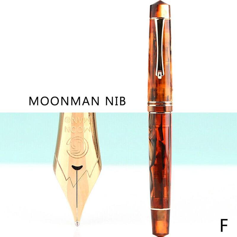 M800 MoonMan F pointe résine stylo plume Bock Nib / Moonman belle plume stylo 1 écriture Pc N2B8: F(MOONMAN Nib)