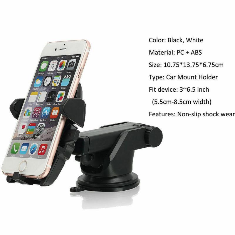 1Pcs Auto Telefoon Houder 360 Graden Universele Smartphone Car Mount Houder Verstelbare Telefoon Montage Zuignap Houder: Default Title