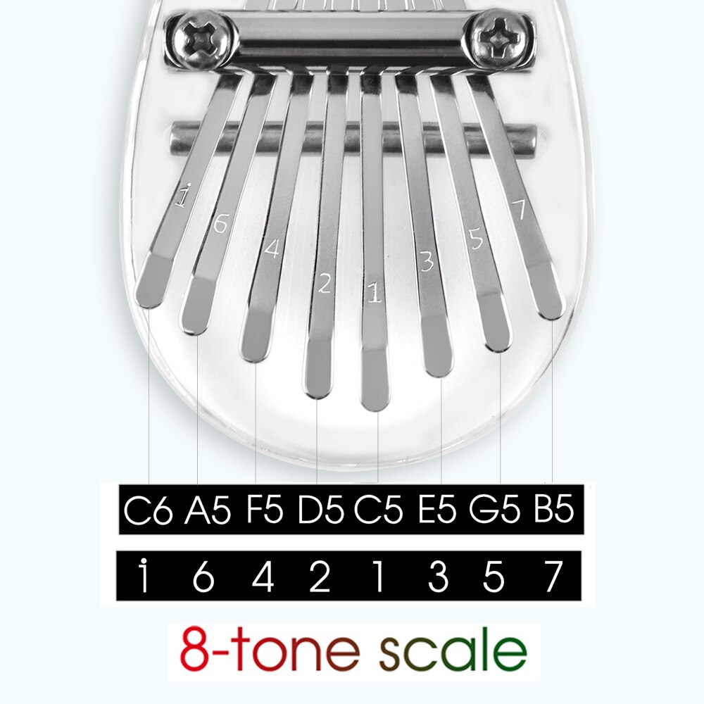 8 Keys Mini Kalimba Finger Thumb Piano with Neck Rope Pendant Cute Portable Musical Instrument Keyboard for Children Beginn