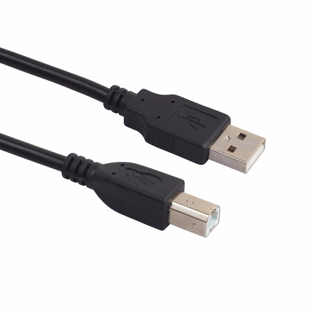 1.5m 3m USB 2.0 AM-TO-BM High Speed Cable Lead A to B Long Black Shielded Compatible Printer Scanners Hard Disk Stable