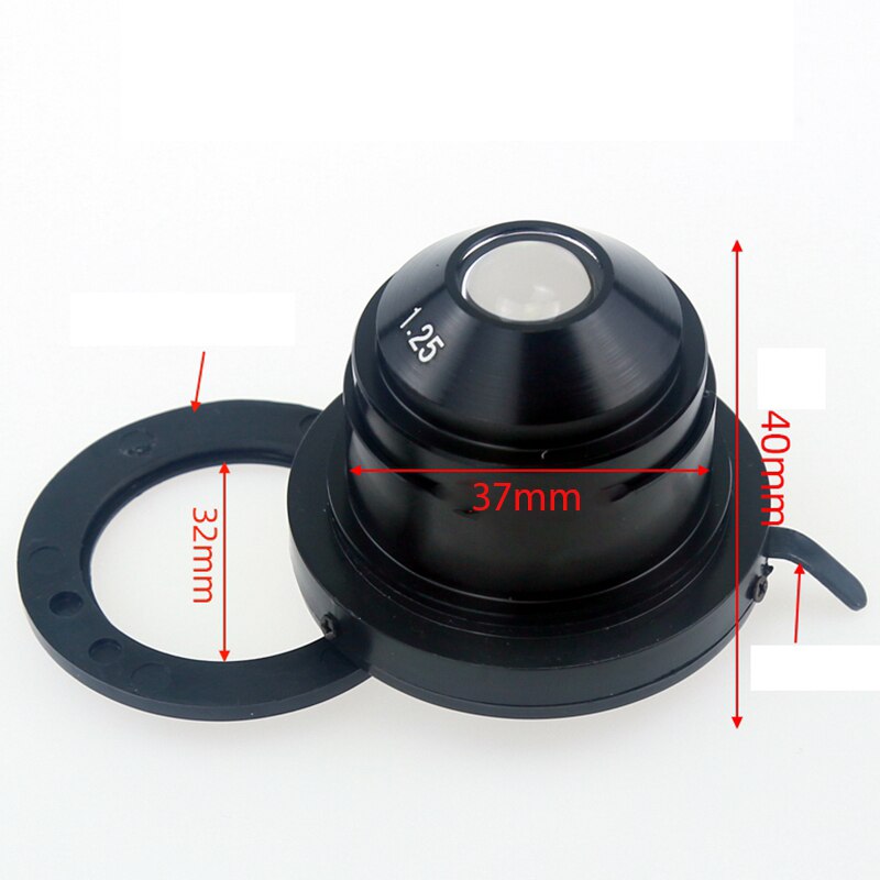 N.A.1.25 Abbe Condenser NA 1.25 mm Collecting Mirror Biological Microscope Condenser Condensing Light with Iris Diaphragm