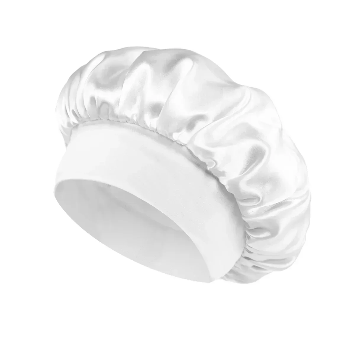 Damen-Schlafmütze mit breiter Krempe, Seidenhaube, Haarwickel zum Schlafen, Schlafmütze mit elastischem, weichem Band, Schlafmütze mit elastischem, weichem Band: YELLOW