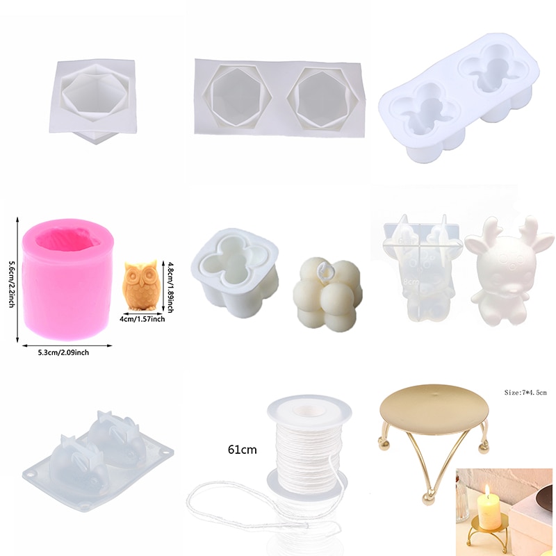 Silicone Molds Candle Beehive Mold For Homemade Beeswax Candle Soap Crayon Wax Melt Hives Candle Making Supplie