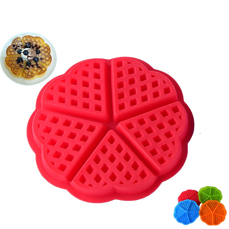 Verdickt 5-Stück Herz-Förmigen Silikon Waffel bilden Backofen Mikrowelle Cookie Cutter Haushalt Kuchen Backform DIY
