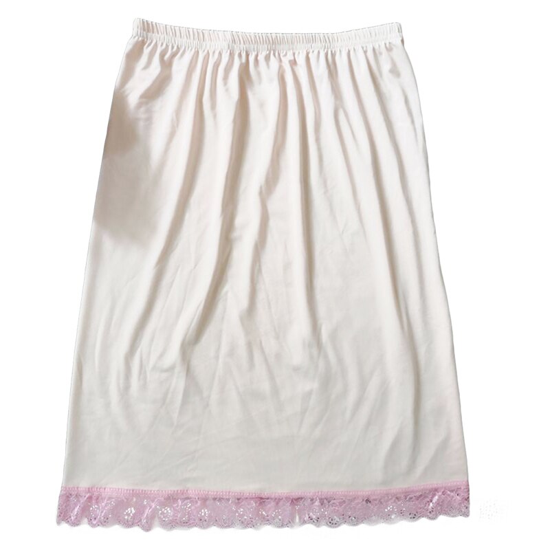 Sommer underkjoler dame casual mini nederdele dame basic nederdel underkjole vestidos løs halv slips underkjole underskørt: Blonde lys pink