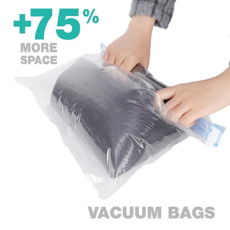 Kleidung Kompression Lagerung Taschen Hand rollen Kleidung Vakuum Beutel Verpackung Säcke Reise Platz Sparer Taschen für Gepäck Versiegelung Taschen