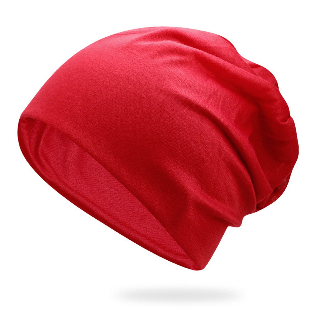 Women Men Stylish Beanie Hat Thin Hip-hop Soft Stretch Slouchy Outdoor Skull Cap Suitable for spring autumn summer hat: Red