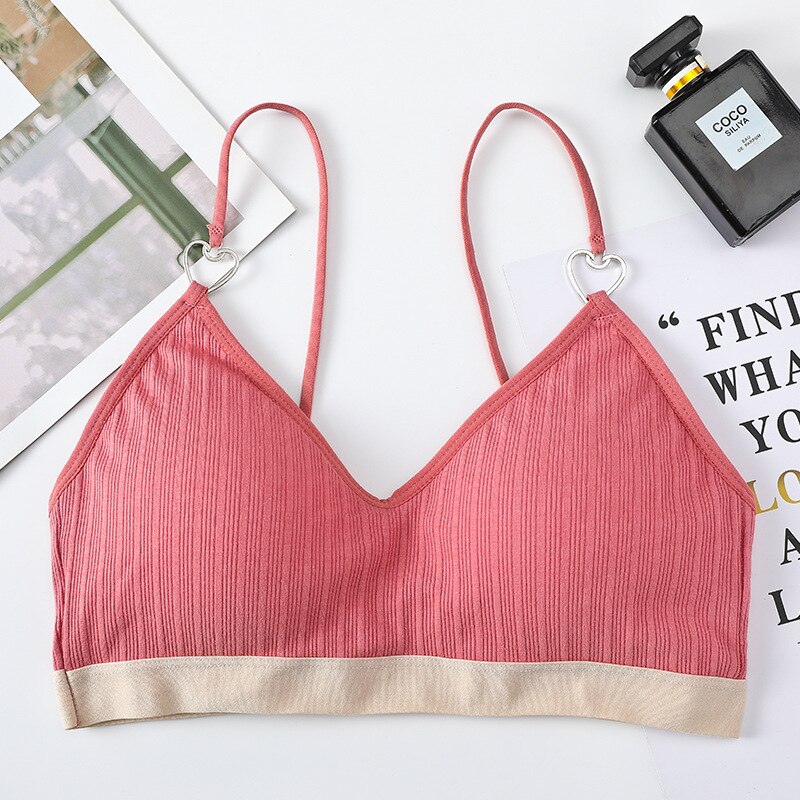 Sexy Bras For Women Lingerie Crop Top Seamless Underwear Cotton Bralette Padded Push Up Bras Female Brasserie: red