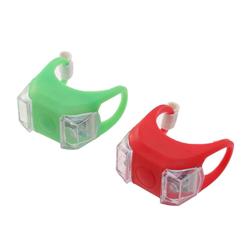 Luci Per Bici Set Luci Bici LED Anteriore E Posteriore - Clip Silicone, Bianco/rosso, Impermeabile, A Clip Parafango Mtb