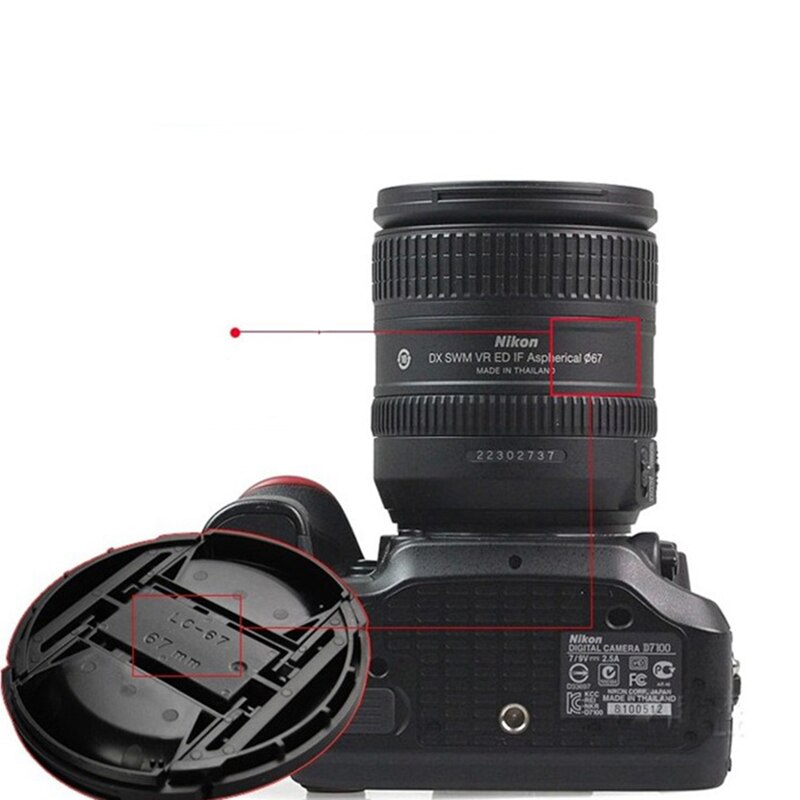 Tapa de lente frontal de 72mm, protector de cubierta con correa para Tamron 24-135 18-270 17-50 F2.8 VC B005, dslr