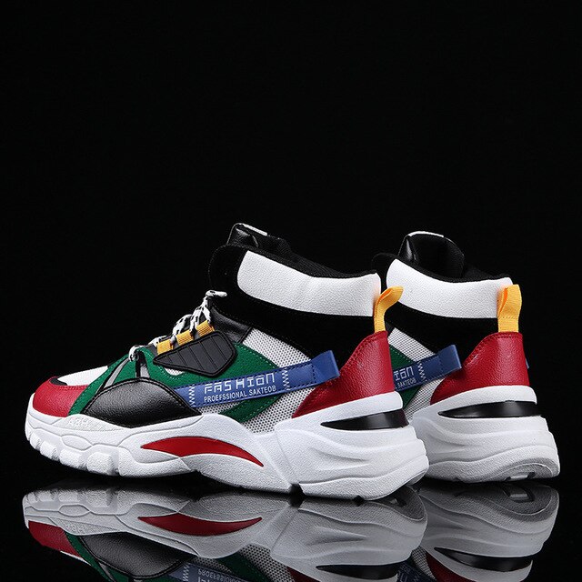 DIHOPE hommes chaussures décontractées lac-up chaussures hiver femme Clunky Sneaker plate-forme décontractée haute aide papa chaussures taille 39-44