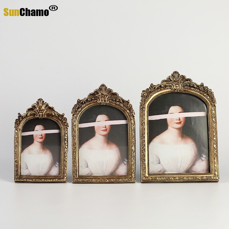Europe Vintage Carved Resin Photo Frame Old French... – Vicedeal