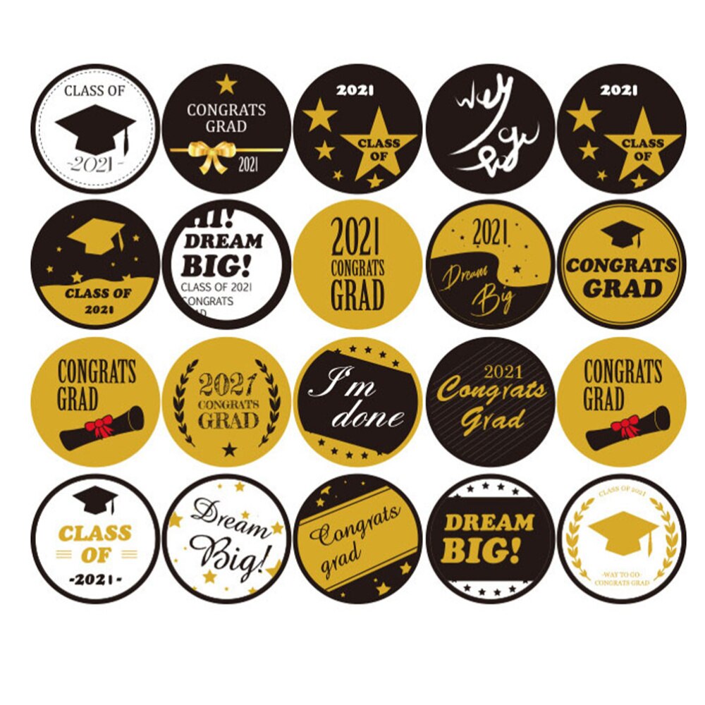20 Vellen Afstuderen Sealing Stickers Decoratieve Party Favor Label Stickers