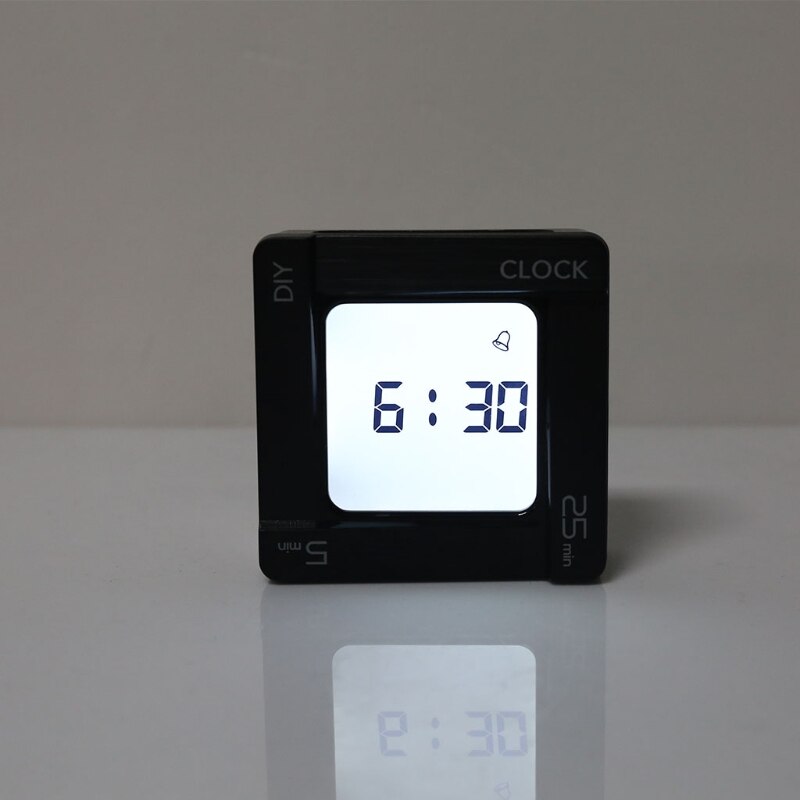 DIY Time Management Pomodoro Timer Square Alarm Clock Vibration Flashing Backlight Timer Reminder for