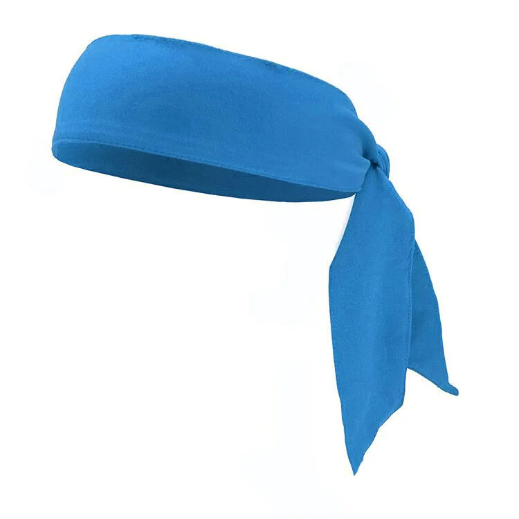 Banda elástica deportiva de Color para tenis, Unisex, hombres, mujeres, niños, niñas, adolescentes, diadema para gimnasio, Fitness, Yoga, bandas para el cabello, sombreros atléticos: Azul