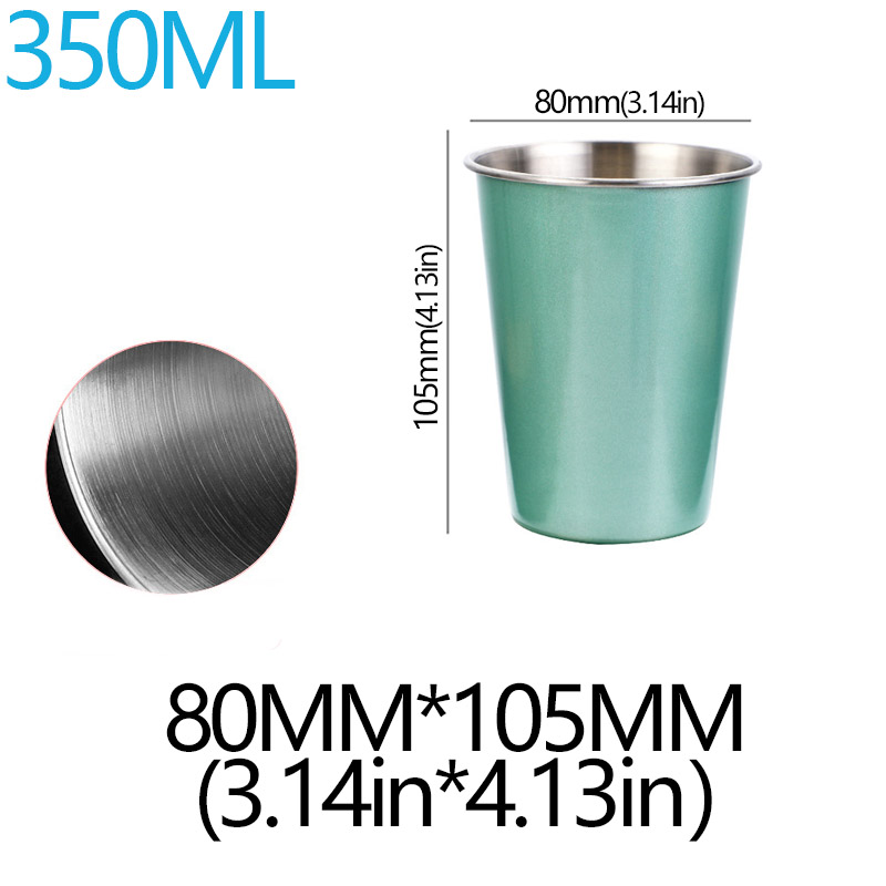 350/500ml Stainless Steel Cups Household Office Bar Kitchen Drinks Coffee Tumbler Tea Drinking Beer Mug Metal Travel Drink Cup: Blue