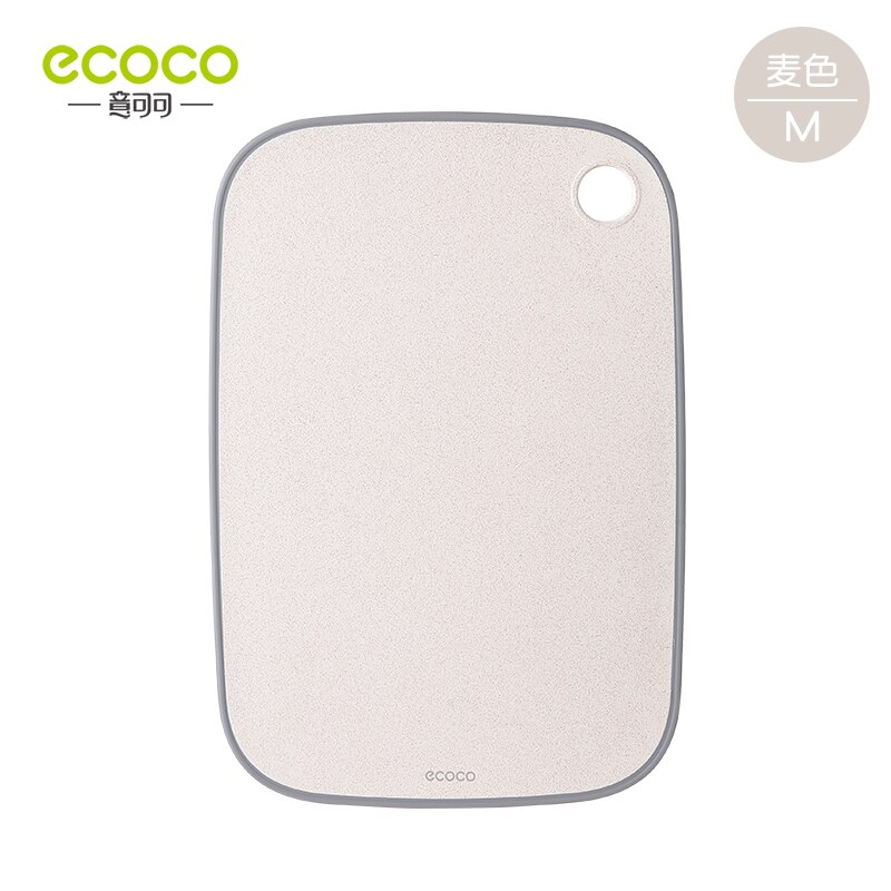ECOCO Kitchen Chopping Blocks Food Cutting Board Not Moldy Classification Outdoors Camping Vegetable Fruits Meats Bread Cutting: Medium Wheat color