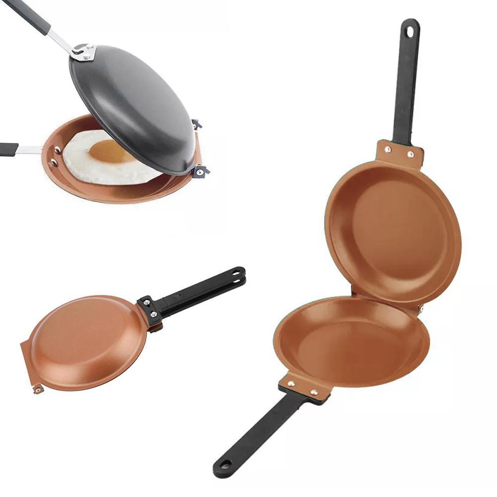 Diy Non-stick Flip Pan Dubbelzijdig Pannenkoek Maker Omelet Pan Gezonde Koekenpan Algemeen Gebruik Voor Gas En inductie Kookplaat