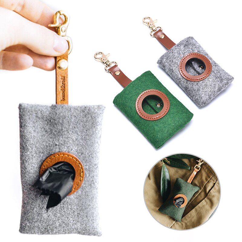 Portable Light Pet Dog Poop Bag Dispenser Cleaning Waste Garbage Box Outdoor