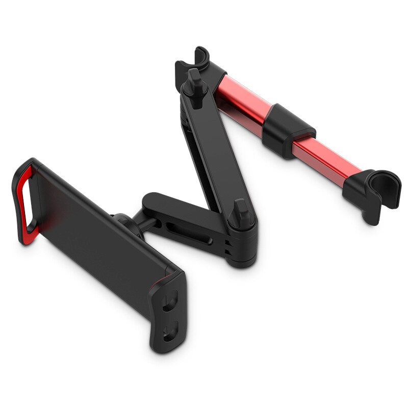 Telescopische Auto Achter Kussen Telefoon Houder Tablet Auto Stand Rear Seat Hoofdsteun Montagebeugel 4-11 Inch Voor Telefoon tablet: Red Telescopic