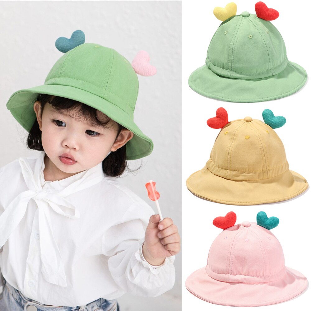 Sombrero de sol con corazón de amor para bebé, gorro de Sol para bebé de 6 a 24 meses, protección UV para primavera y verano, gorra de playa portátil