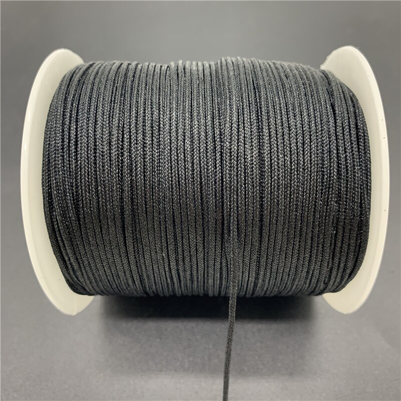 0.5/0.8/1.0/1.5 millimetri Nero Cavo di Nylon Filo Nodo Cinese Macrame del Braccialetto Del Cavo Intrecciato Stringa FAI DA TE nappe Borda Per Shamballa: 1.0mm 10yards