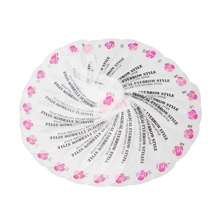 24 Styles Eyebrow Stencils, Eyebrow Template, DIY Grooming Eyebrow Shaping Kit, Reusable Eyebrow Stencil, Washable for Women