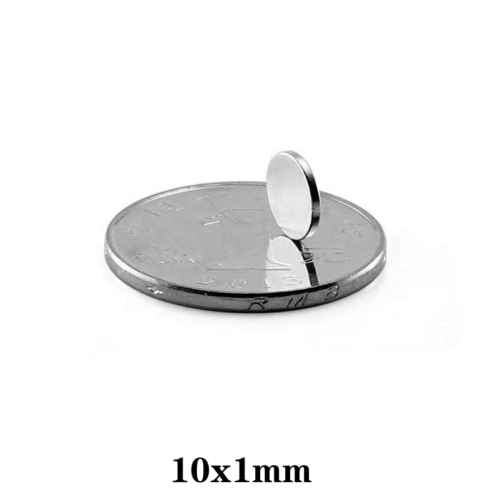 30 ~ 800Pcs 10X1 Mm Dunne Neodymium Magneet Sterke 10Mm X 1 Mm Permanente Magneet Disc 10X1 Mm Krachtige Magnetische Ronde Magneet 10*1 Mm