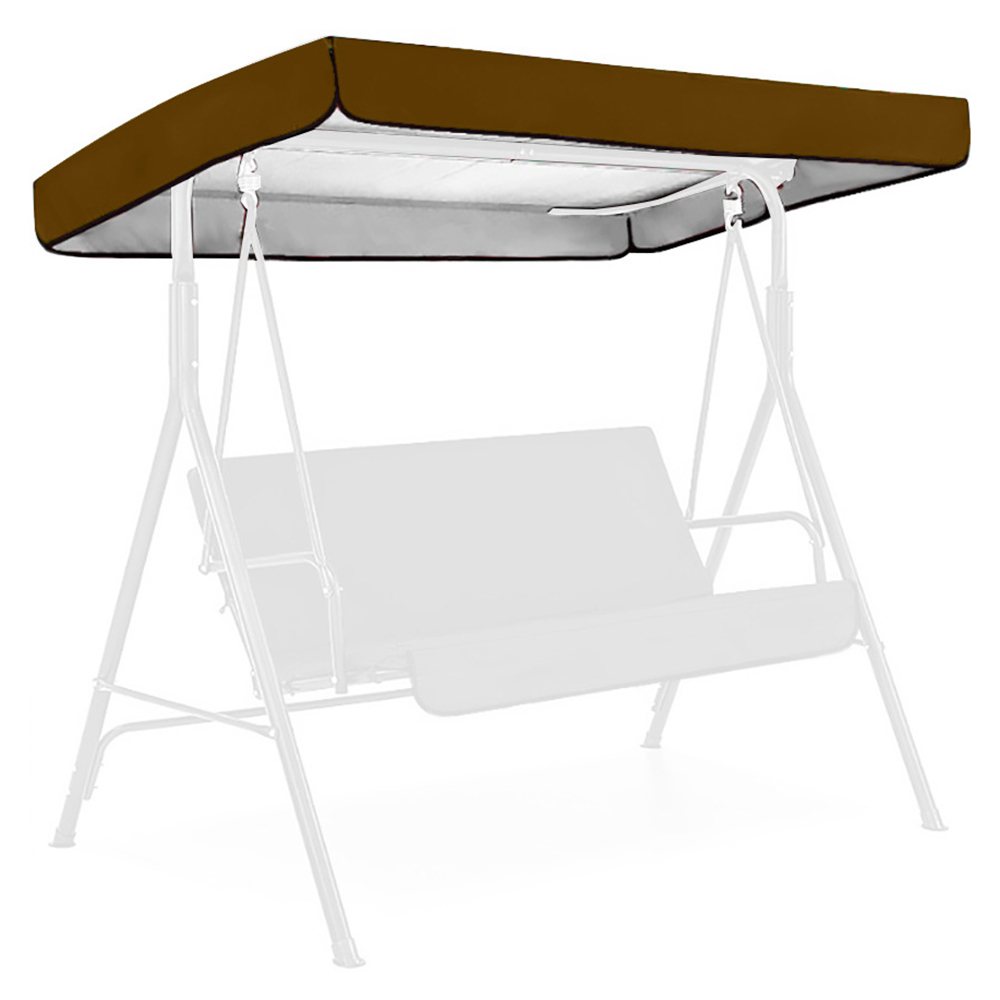 Swing Cover Waterproof Replacement Garden Canopy Top Bench Sun Protection Outdoor UV Protection Awning Sunshade Only Shelter: WHITE