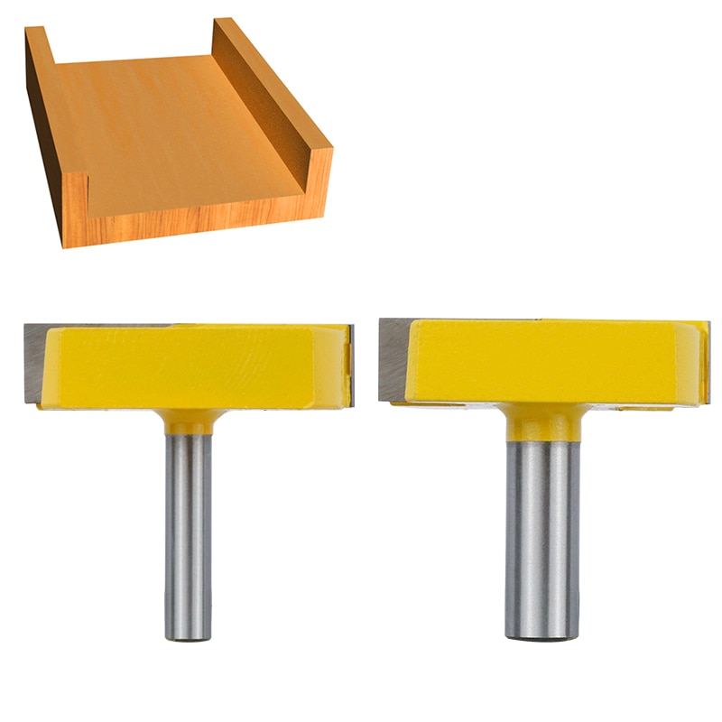 Cleaning Bottom Router Bit Tungsten Router Bit 8mm 1/2 Shank For Woodworking Cutting Diameter Tool Surface Planing Router Bits