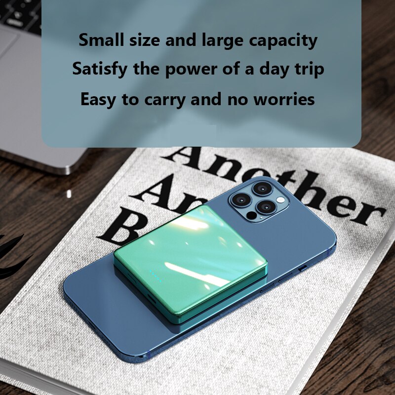 Magnetische Power Bank Draadloze Oplader 15W Snel Opladen Externe Batterij Draagbare Oplader Voor Iphone13 Extra Batterij Poverbank