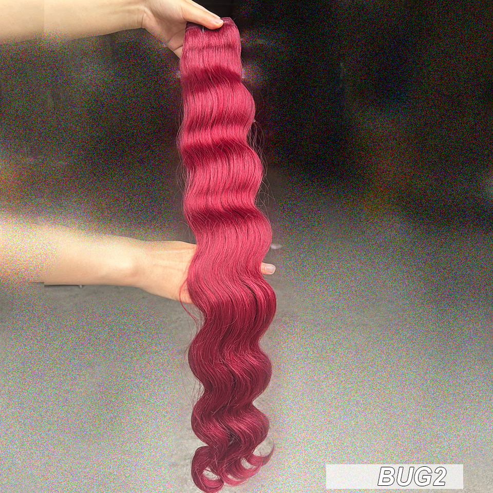Brun chocolat 6 # Tissage en lot synthétique Body Wave en Fiber résistante à la chaleur, Extensions de cheveux doux, Bio naturel, semblable à l'humain