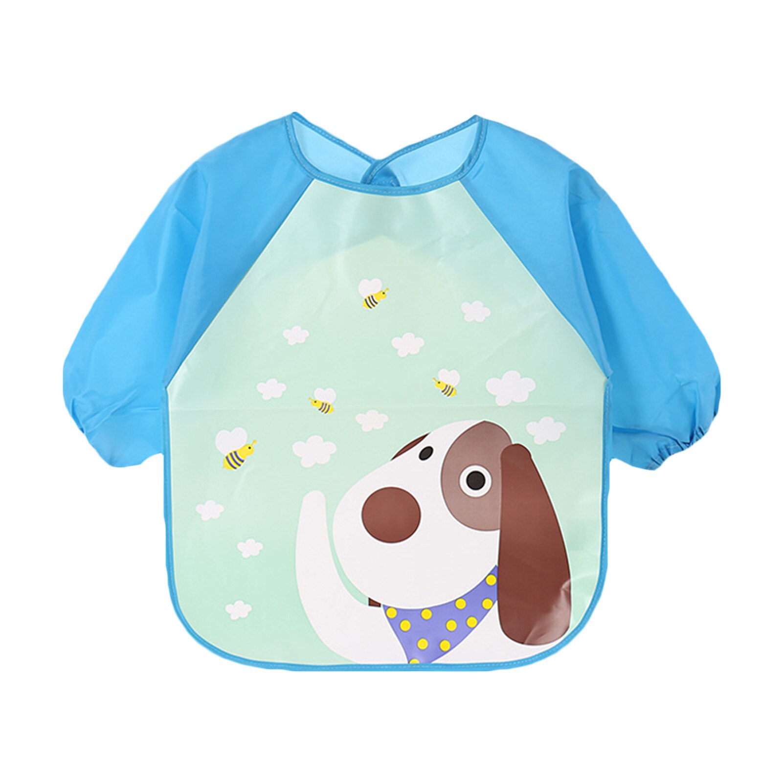 Bebê à prova dwaterproof água coverlet crianças manga longa reverso vestir roupas de jantar babador bebê comer roupas: Dog