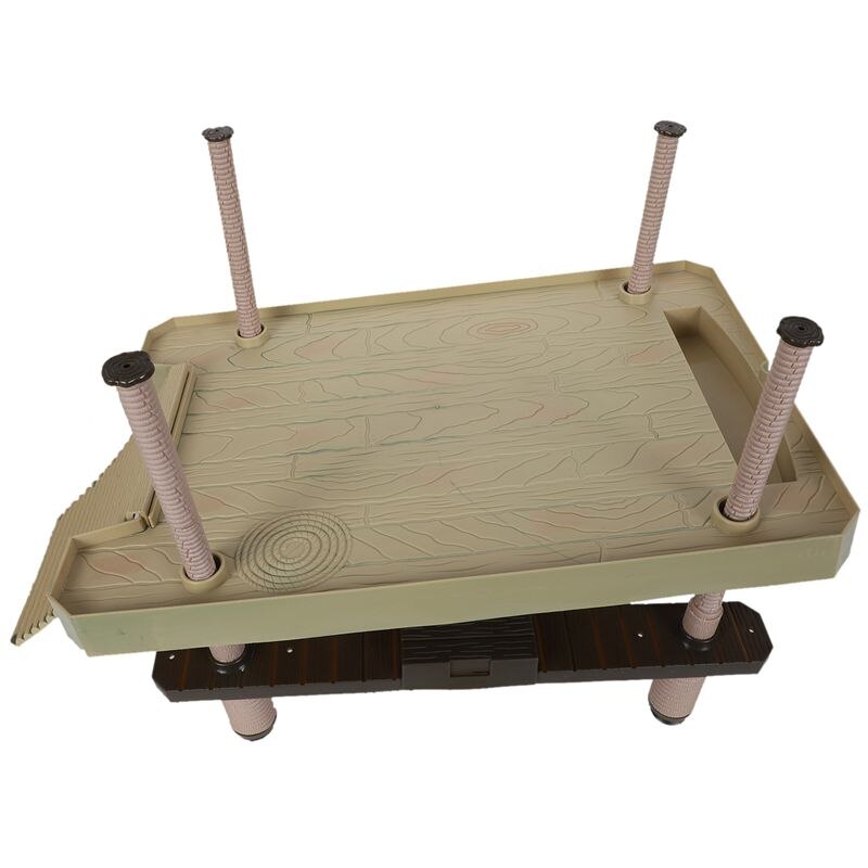 Grande tortue Reptile plate-forme de pilier carré avec échelle de rampe, plastique flottant Durable de