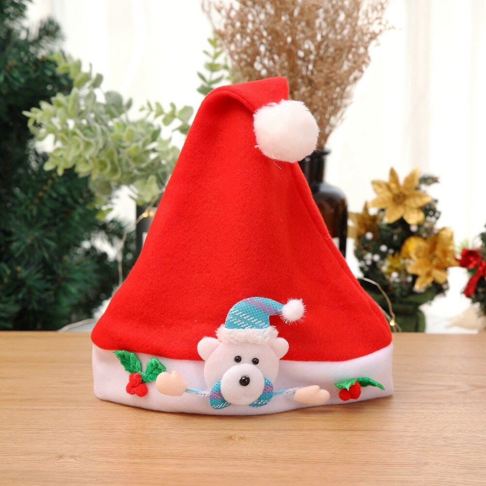 1 pièces bonhomme de neige père noël Elk noël chapeaux fête pour bébé adulte père noël chapeaux nouvel an décoration enfants fête fournitures: t