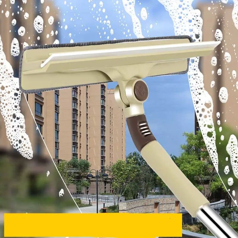 Glass Cleaning Artifact Household Telescopic Rod Double-sided Window Cleaning Wiper Wiper High-rise Cleaning Window Cleaning