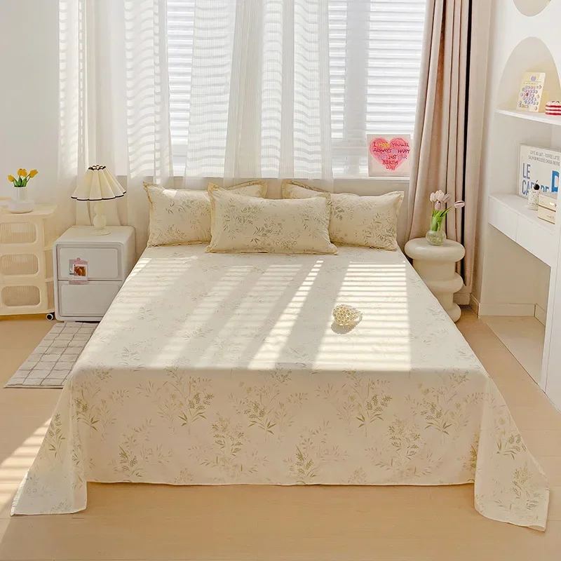 Soft Home Bed Linen Sheets Queen Size Bed Sheets Printing Top Sheets Twin/Queen/King Flat Bedsheets Bedspread
