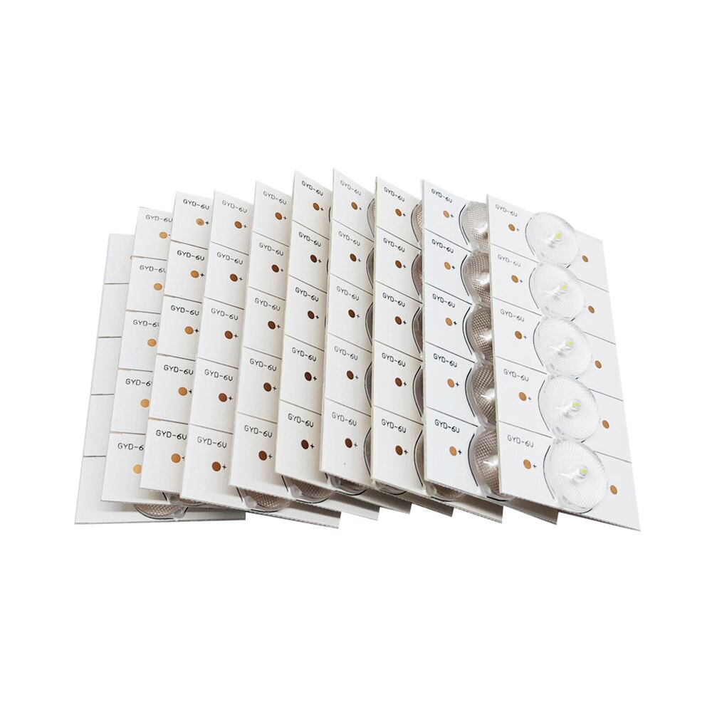 100 Stuks 3V Smd Lamp Kralen Met Optische Lens Fliter Voor 32-65 Led Tv Reparatie Met 2M Wire Led Light Strip Onderdelen Accessoires