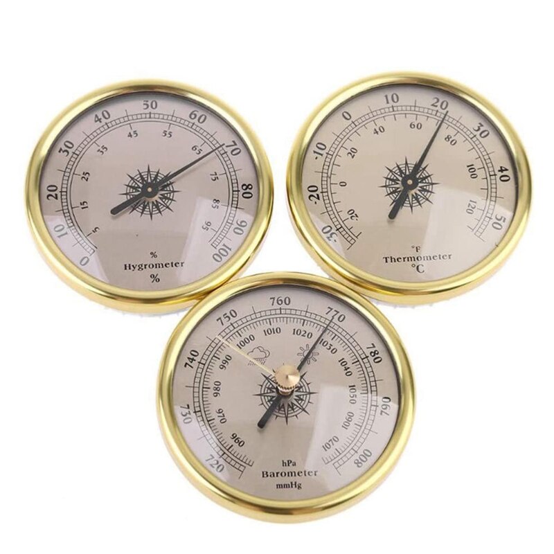 3 In 1 Air Manometer Thermometer Hygrometer Barometer Weersverwachting 72Mm