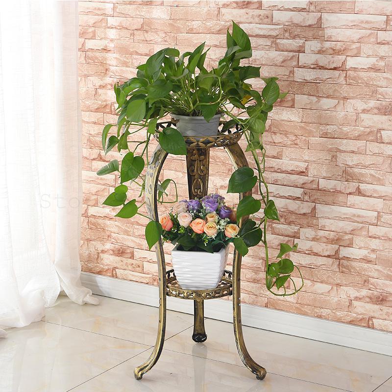 Żelazny stojak na kwiaty wielowarstwowy kwiat półka kryty przestrzeni miejsca zielony rozwalać się balkon stojak robić salonu z kołem wieszak na garnki: model   11